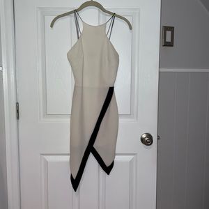 White and Black Mini Dress